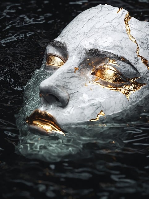 Download free HD stock image of Ai Generated Mask Free ai generated mask marble illustration