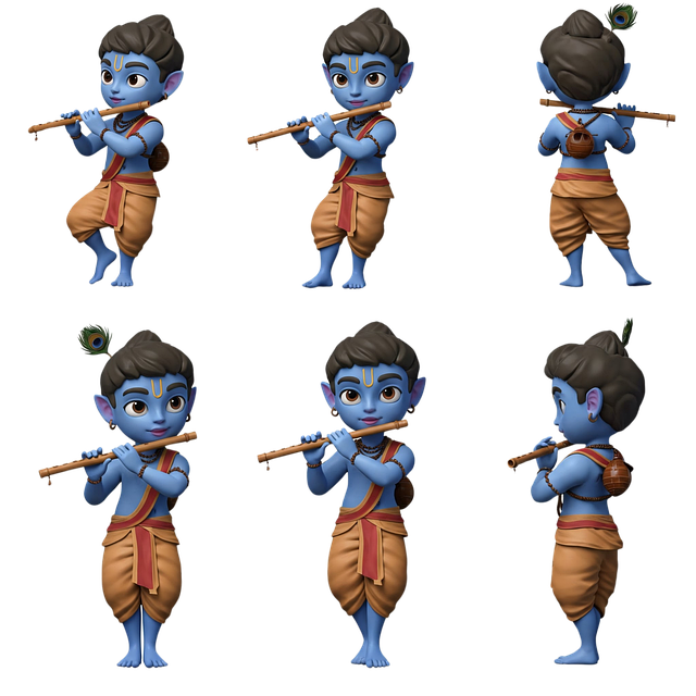 Ai Generiert, Krishna, Frau, Flöte