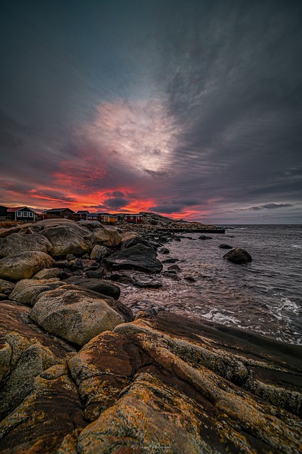 스웨덴, 유럽, 일몰, 자연, 하늘, 바다, 구름, Halmstad