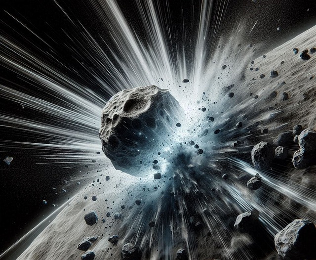 Free ai generated asteroid explosion illustration