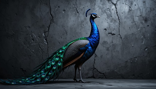 Free ai generated peacock peafowl illustration