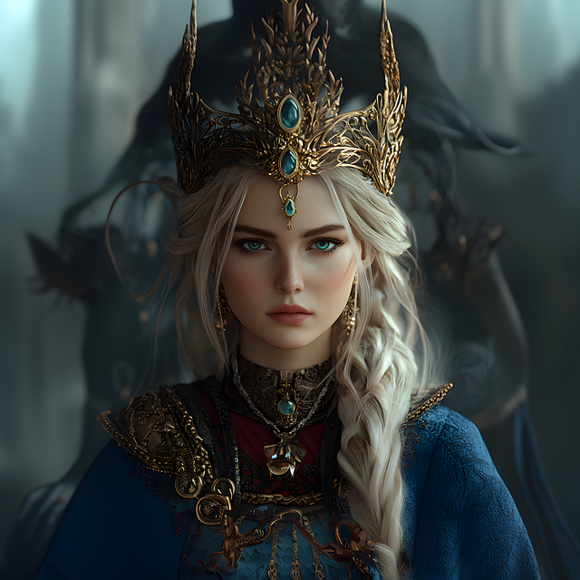 Free ai generated queen warrior illustration
