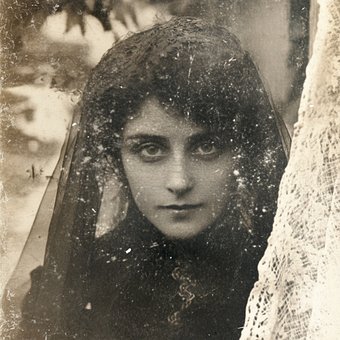 Vdo, Retrato, Victoriano, Luto, Textura