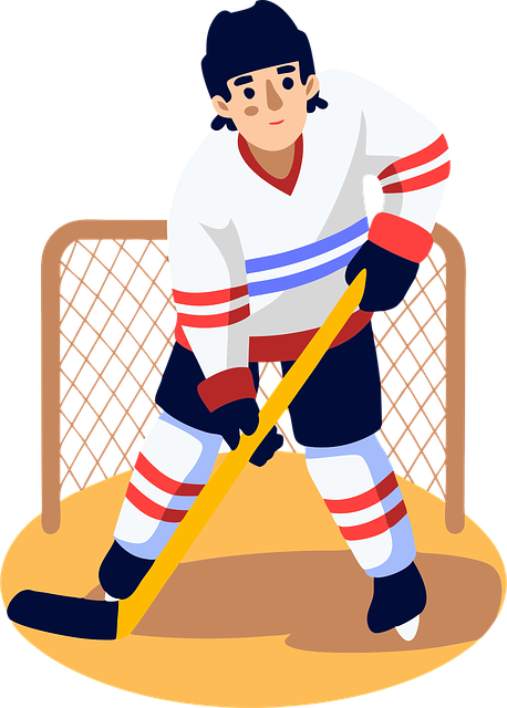 Free ai generated hockey player hockey vector