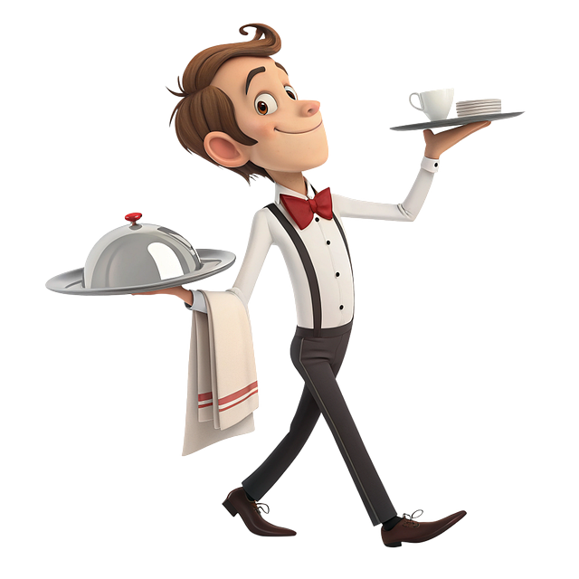 Ai Generado, Hombre, Mesero, Restaurante