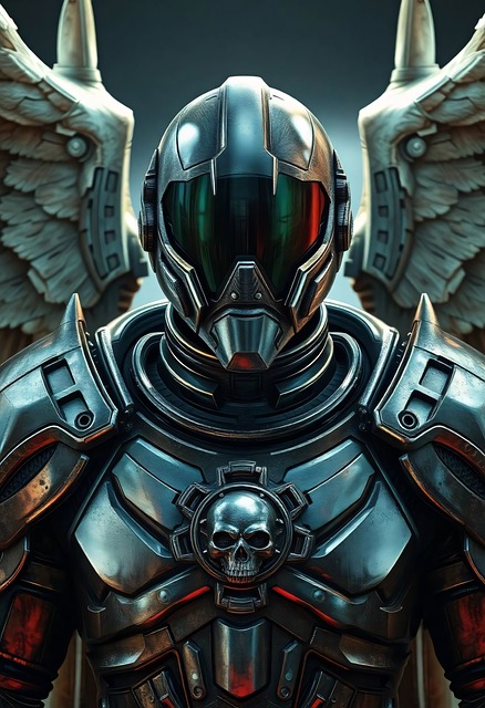 Free ai generated angel cyborg illustration