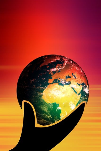 Free globe hand responsibility illustration