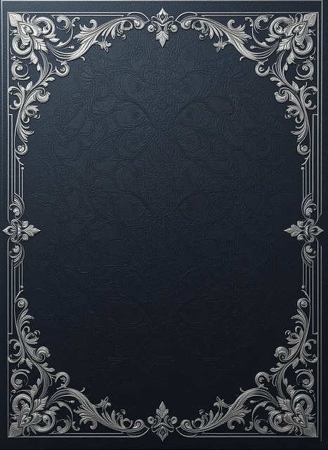 Free Ornate Border Silver Flourishes illustration and picture