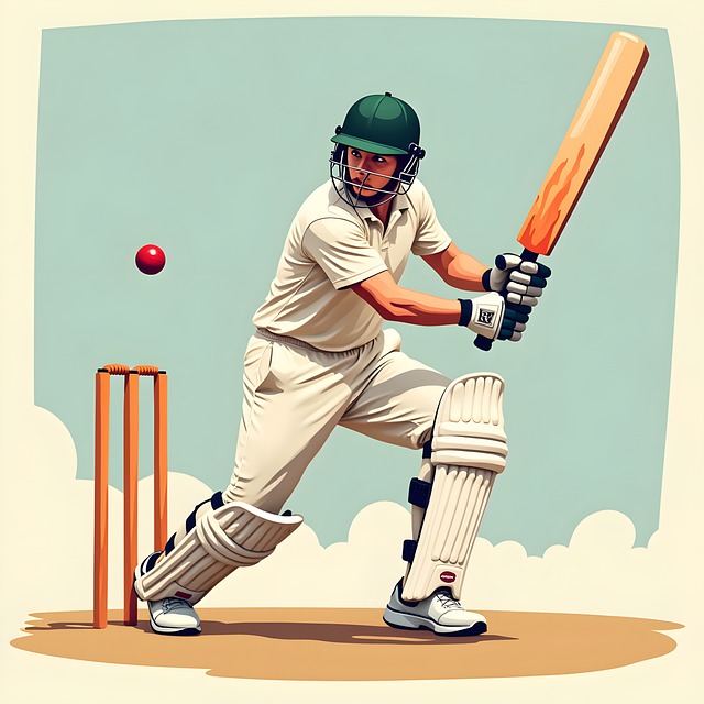 Free ai generated batsman cricket illustration
