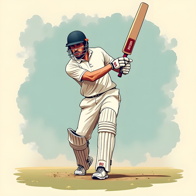 Free ai generated batsman cricket illustration