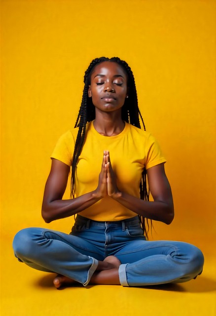 Femme Noire, Cheveux Tressés, Méditation