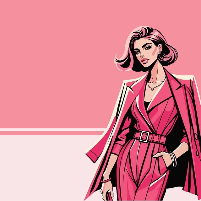 Free woman fashion power suit illustration
