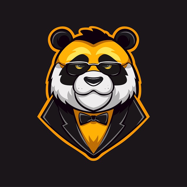 Free panda cool stylish illustration