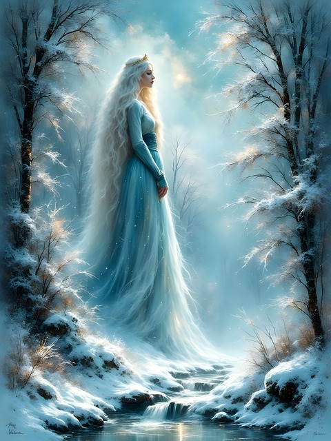 Fantasie, Eiskönigin, Göttin, Schnee