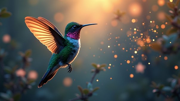 Kolibri, Fugl, Natur, Fauna, Dyr