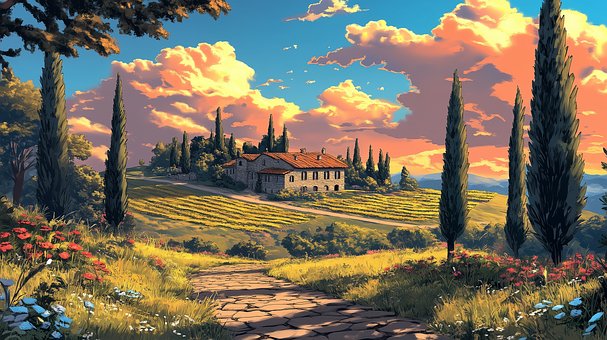 Free Fantasy Landscape illustration and picture