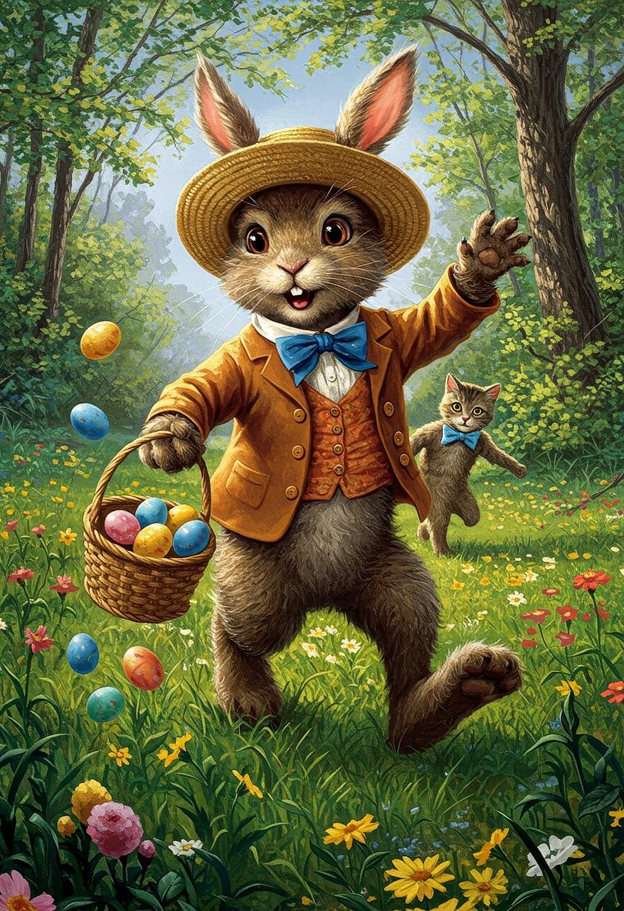 Osterhase Osterkorb Ostereier - Kostenloses Bild auf Pixabay