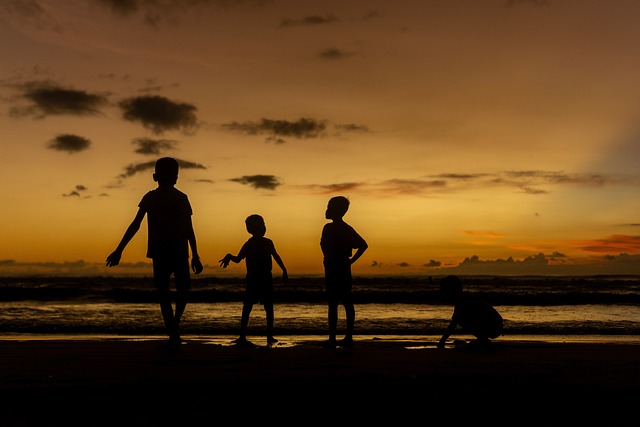 Free Sunset Children photo and picture
