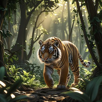 Free Ai Generated Tiger illustration and picture