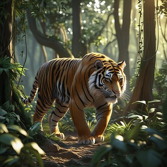 Free Ai Generated Tiger illustration and picture