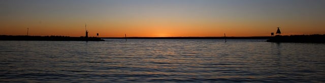 Atardecer, Solar, Lago, Mar, Horizonte