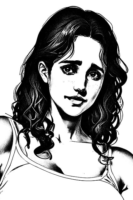 Free Woman Black And White illustration and picture