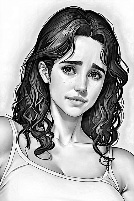 Free Woman Black And White illustration and picture