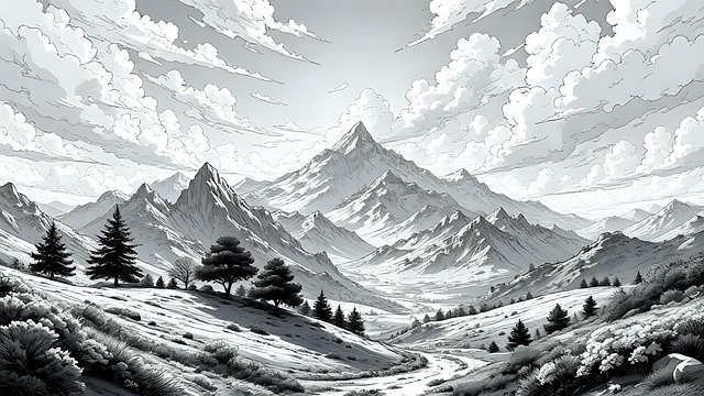 Free ai generated landscape scenery breathtaking nature illustration