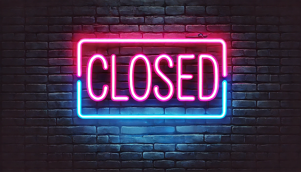 Neonschild „Geschlossen