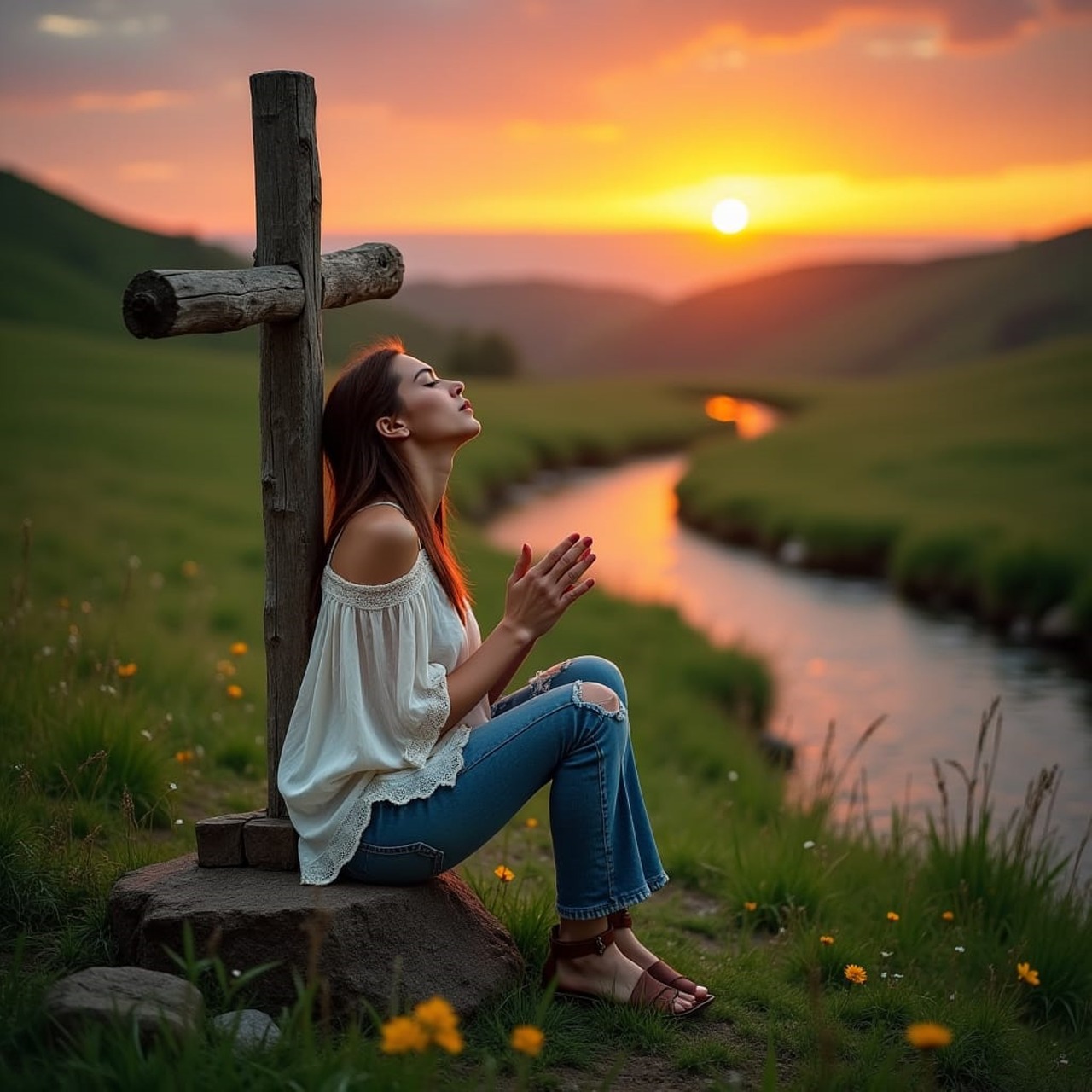 Download Ai Generated, Hope, Faith. Royalty-Free Stock Illustration ...