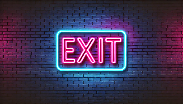 Neon-Ausgangsschild
