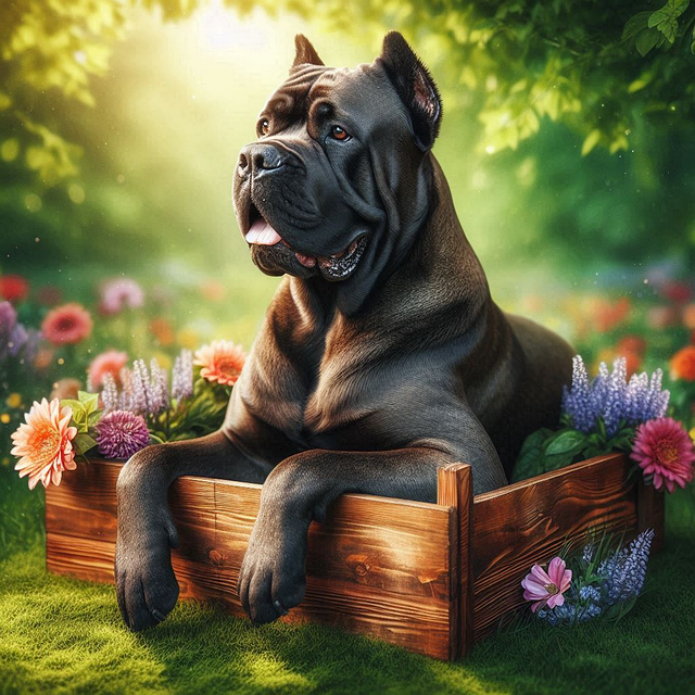 Ai Generado, Perro, Corso De Caña, Flor