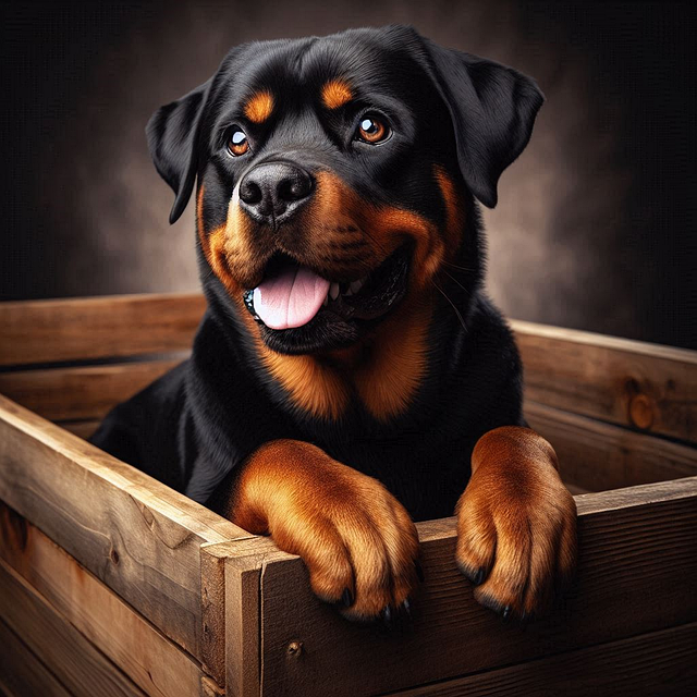 Free ai generated dog rottweiler illustration
