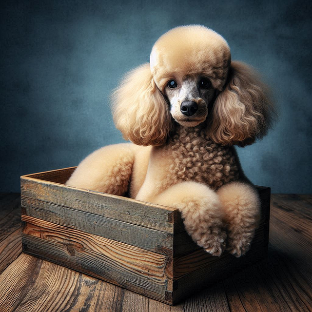 Free ai generated dog poodle illustration
