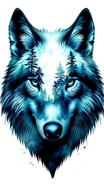 Free Ai Generated Wolf illustration and picture