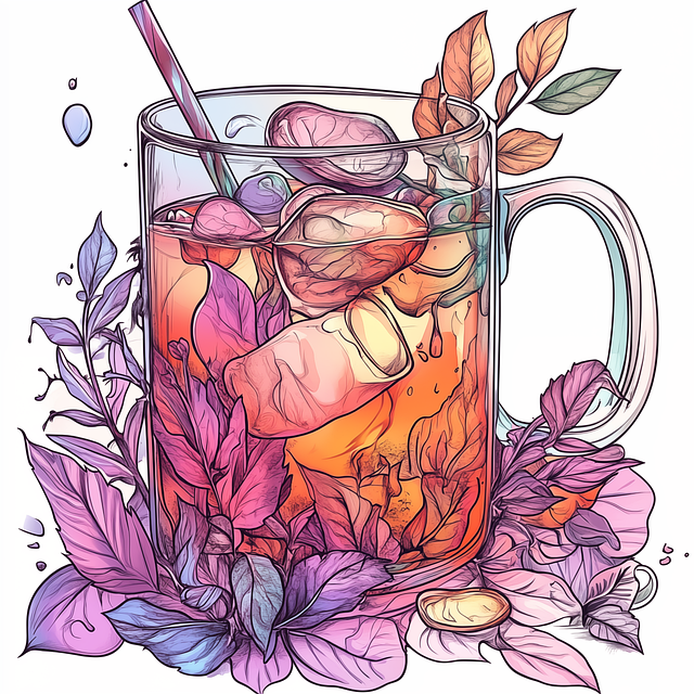 Free ai generated iced tea drink illustration