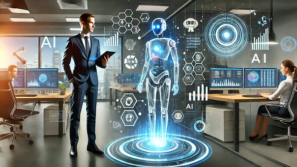 Free Ai In Business Robot In Business illustration and picture