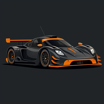Coche De Carreras, Coche, Icono, Deporte