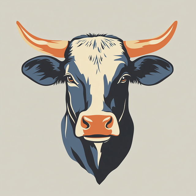 Free ai generated cow bull illustration
