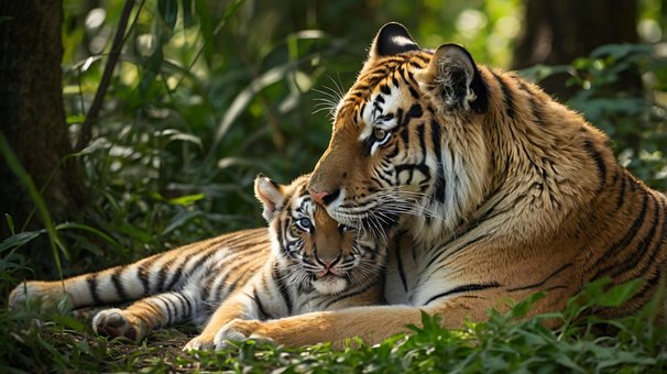 Tiger, Vildt Dyr, Stor Kat