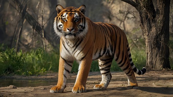 Tiger, Vildt Dyr, Stor Kat