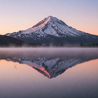 Free Mountain View Lake Reflection illustration and picture