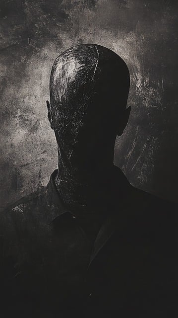 Free dark portrait bald illustration