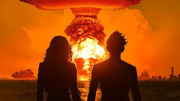 Free Atomic Explosion Couple illustration and picture