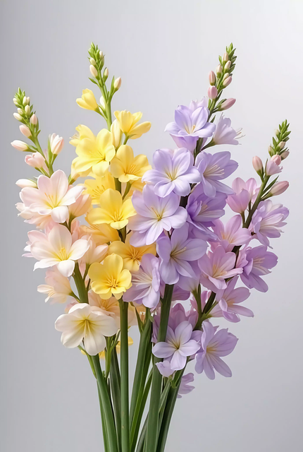 Free freesia bouquet flowers illustration