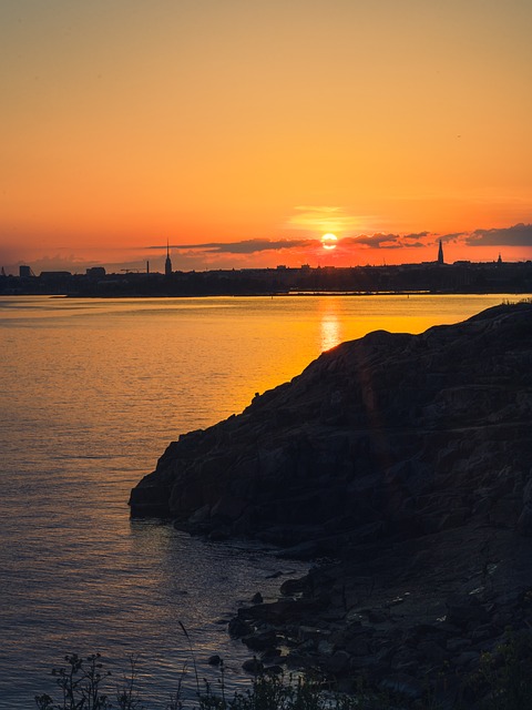 Sonnenuntergang, Helsinki, Finnland