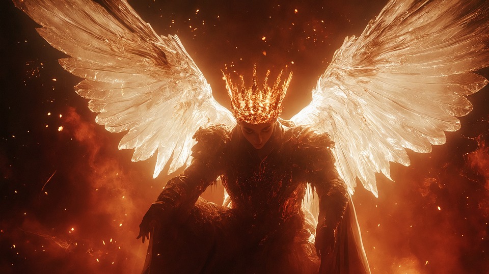 Download Angel, Fire, Crown. Royalty-Free Stock Illustration Image ...