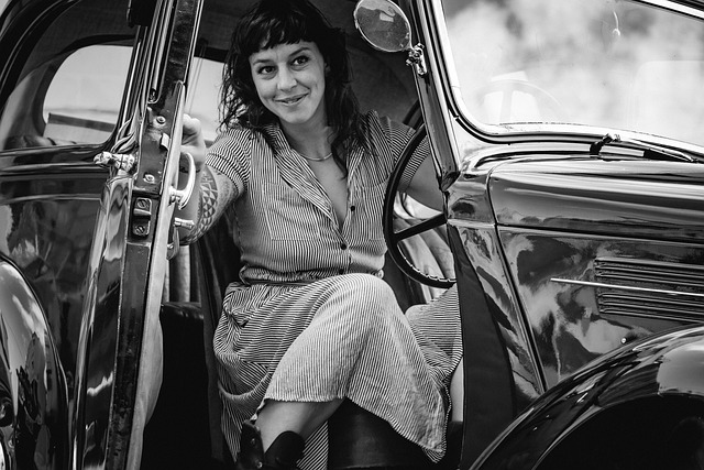 Mulher, Vintage, Carro, Retro, Veículo