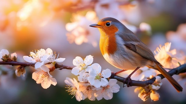 Free ai generated british robin robin illustration