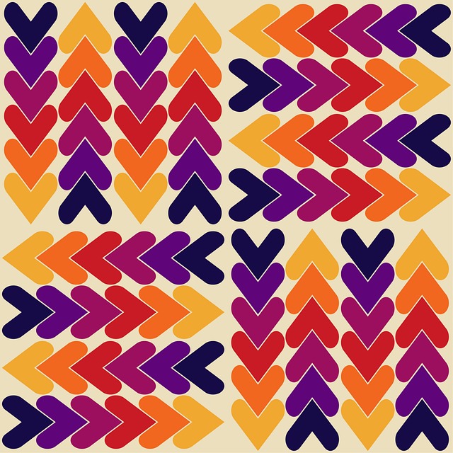 Free retro zigzag pattern illustration